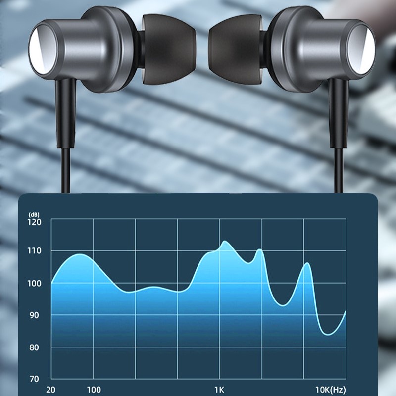 SonicPro™ Metal In-Ear Wired Earbuds with Magnetic Snap & HiFi Sound
